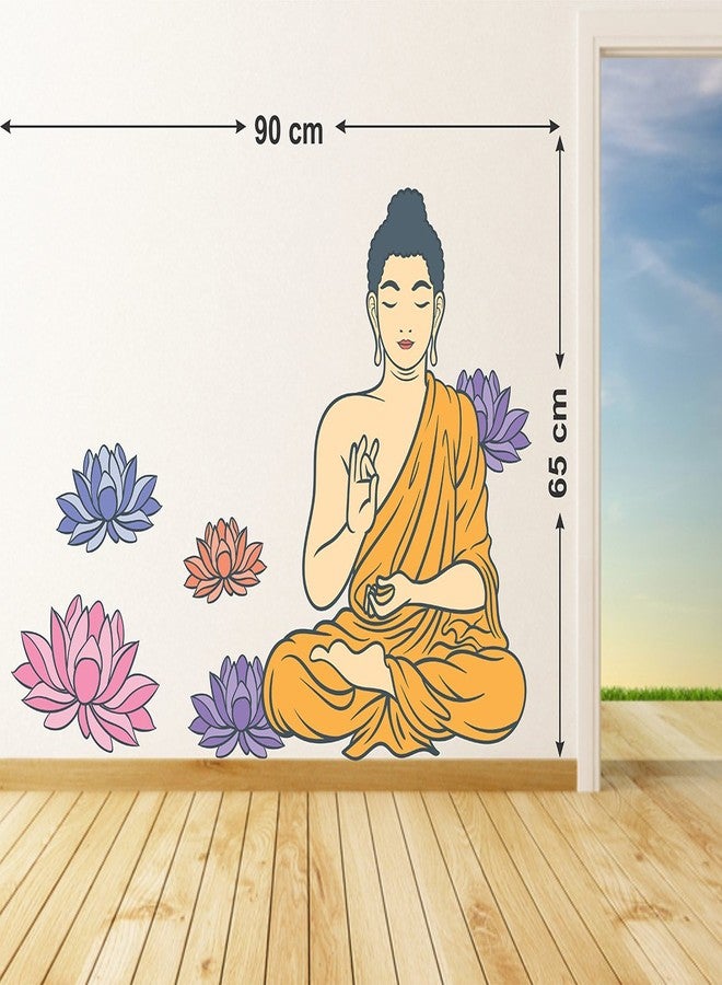 Wallstick ملصقات جدارية على شكل بوذا (فينيل 90 سم × 65 سم) - Image 2